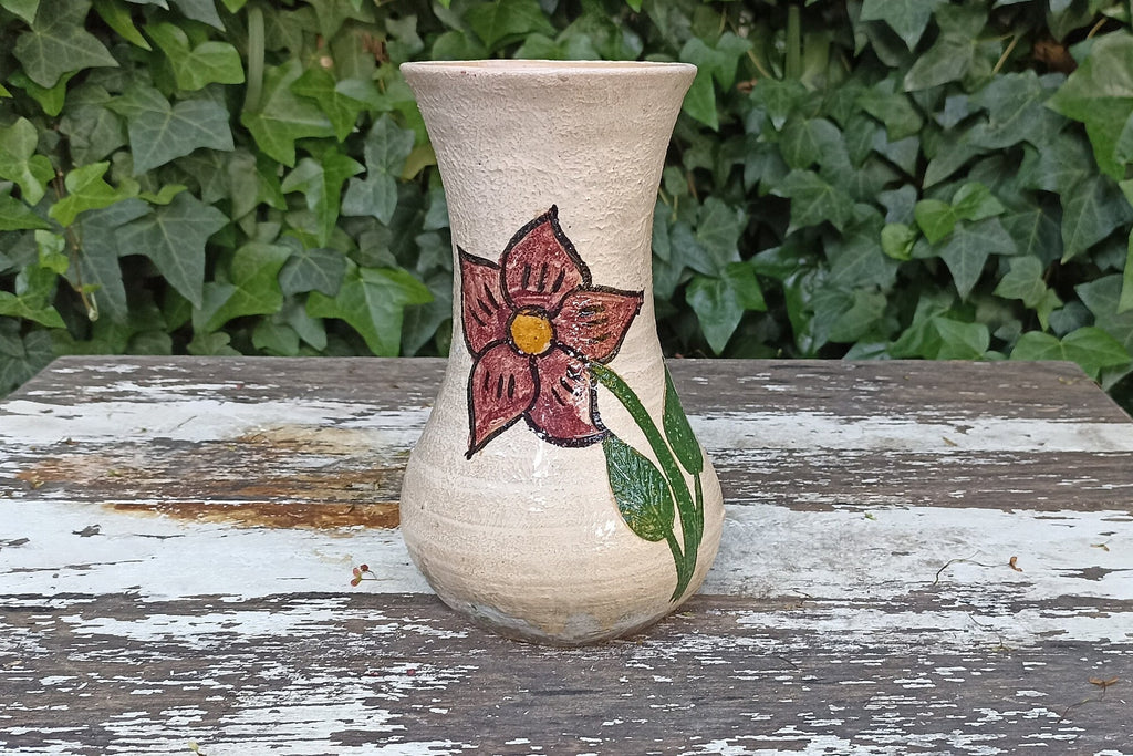 Decorative Flower Vase, Handmade Mexican Pottery from Atzompa, Mexico, Home Decor, Indoor or Outdoor Decor, Charming Plant Pot