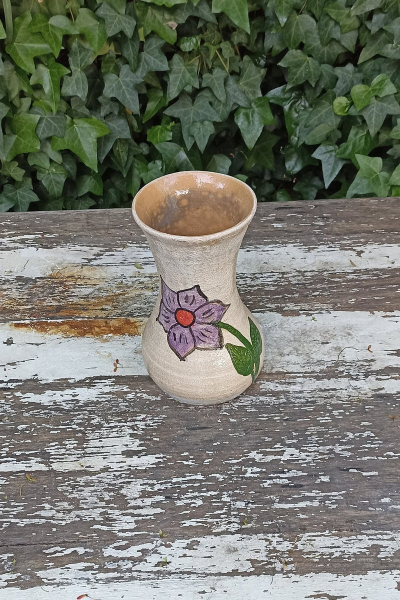 Decorative Flower Vase, Handmade Mexican Pottery from Atzompa, Mexico, Home Decor, Indoor or Outdoor Decor, Charming Plant Pot