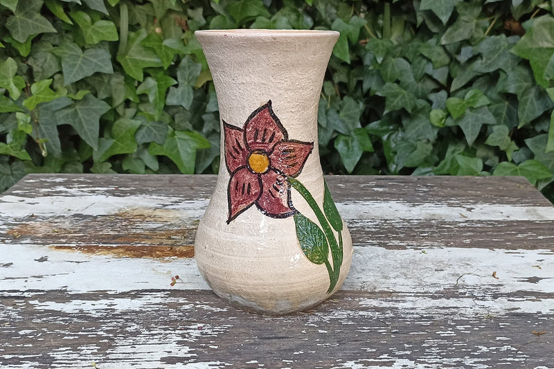 Decorative Flower Vase, Handmade Mexican Pottery from Atzompa, Mexico, Home Decor, Indoor or Outdoor Decor, Charming Plant Pot