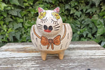 Ceramic Cat Planter, Flower Pot, Handmade Mexican Pottery from Atzompa, Mexico, Home Decor, Indoor or Outdoor Decor, Charming Plant Pot