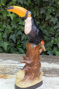 Cute Vintage Japanese Toucan Pair Home Decor, Ceramic Toucans from the 1960s, Price is for both Toucans