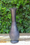 Slim Barro Negro Vase, Handmade Black Clay Mexican Pottery from San Bartolo near Oaxaca, Mexico