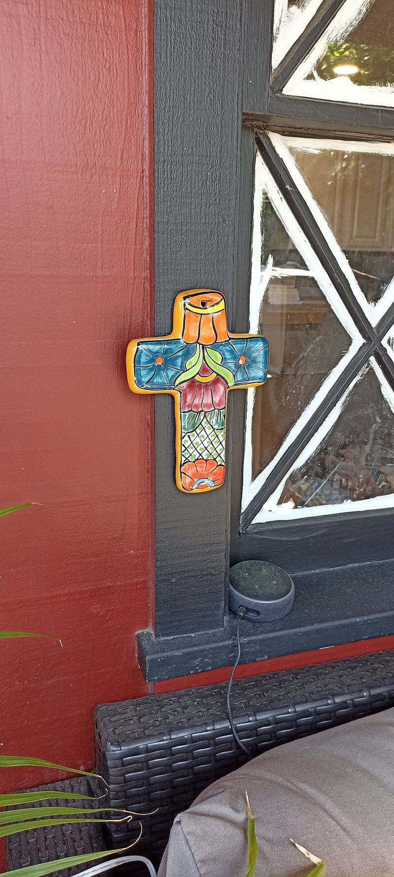 Talavera Cross Decoration, Mexican Clay Art, Decorative Cross, Oaxacan Art, Colorful Cross Art Handmade In Mexico