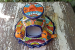 Ceramic Bird Feeder, Talavera Pottery, Decorative Outdoor Hanging Feeder Station, Handmade Mexican Pottery, Attract Wild Birds