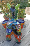 Talavera Donkey Planter is Mexican Pottery, Ceramic Planter Pot for Indoor Home Decor or Outdoor Garden Decor, Hand Painted Burro Flower Pot