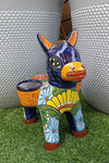 Talavera Donkey Planter Mexican Pottery, Ceramic Planter Pot for Indoor Home Decor or Outdoor Garden Decor, Hand Painted Burro Flower Pot