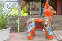 Talavera Donkey Planter Mexican Pottery, Ceramic Planter Pot for Indoor Home Decor or Outdoor Garden Decor, Hand Painted Burro Flower Pot