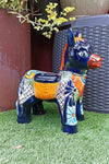 Talavera Donkey Planter Mexican Pottery, Ceramic Planter Pot for Indoor Home Decor or Outdoor Garden Decor, Hand Painted Burro Flower Pot