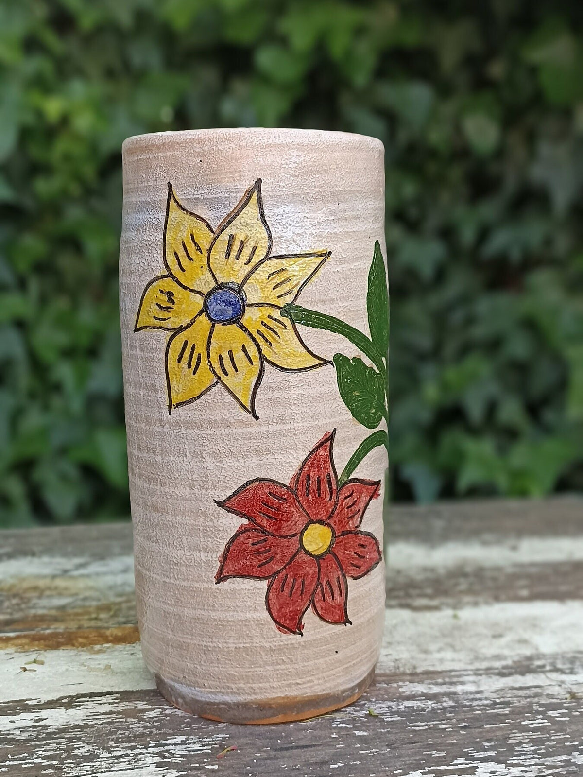 Ceramic Floral Planter for Outdoor Decor, Home Decor, Shelf Decor, Mexican Pottery, Handmade Flower Pot or Indoor Planter, Dried Flower Vase