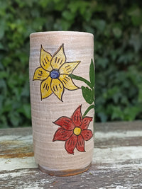 Ceramic Floral Planter for Outdoor Decor, Home Decor, Shelf Decor, Mexican Pottery, Handmade Flower Pot or Indoor Planter, Dried Flower Vase
