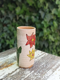 Ceramic Floral Planter for Outdoor Decor, Home Decor, Shelf Decor, Mexican Pottery, Handmade Flower Pot or Indoor Planter, Dried Flower Vase