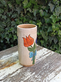 Ceramic Floral Planter for Outdoor Decor, Home Decor, Shelf Decor, Mexican Pottery, Handmade Flower Pot & Indoor Planter, Dried Flower Vase