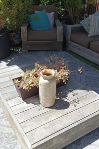Stunning Planter with Etched Floral Designs, Handmade Mexican Pottery from Santa Maria Atzompa, Mexico, Classic Design