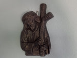 Barro Negro Jesus with the Cross Decoration, Mexican Clay Art, Decorative Cross, Handmade Pottery from San Bartolo near Oaxaca, Mexico