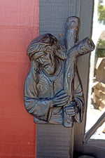 Barro Negro Jesus with the Cross Decoration, Mexican Clay Art, Decorative Cross, Handmade Pottery from San Bartolo near Oaxaca, Mexico