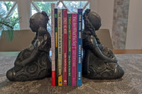 Pregnant Mom with Braided Hair Home Decor, Stunning Barro Negro Black Clay Handmade Mexican Pottery from San Bartolo near Oaxaca, Mexico