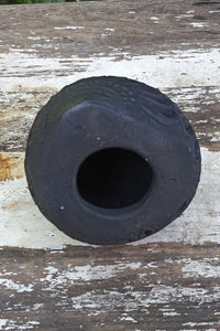 Owl Luminary Votive Candle Cover, Barro Negro, Black Clay, Handmade Mexican Pottery from San Bartolo near Oaxaca, Mexico