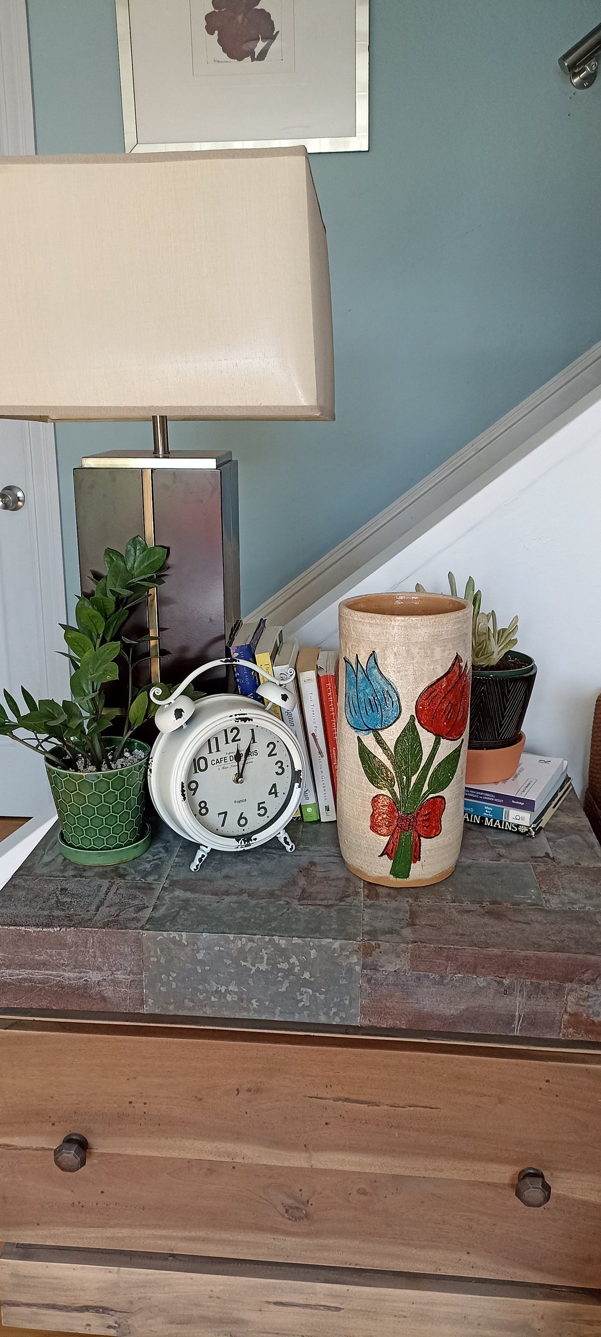 Ceramic Floral Planter for Outdoor Decor, Home Decor, Shelf Decor, Mexican Pottery, Handmade Flower Pot or Indoor Planter, Silk Flower Vase