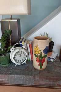 Ceramic Floral Planter for Outdoor Decor, Home Decor, Shelf Decor, Mexican Pottery, Handmade Flower Pot or Indoor Planter, Silk Flower Vase
