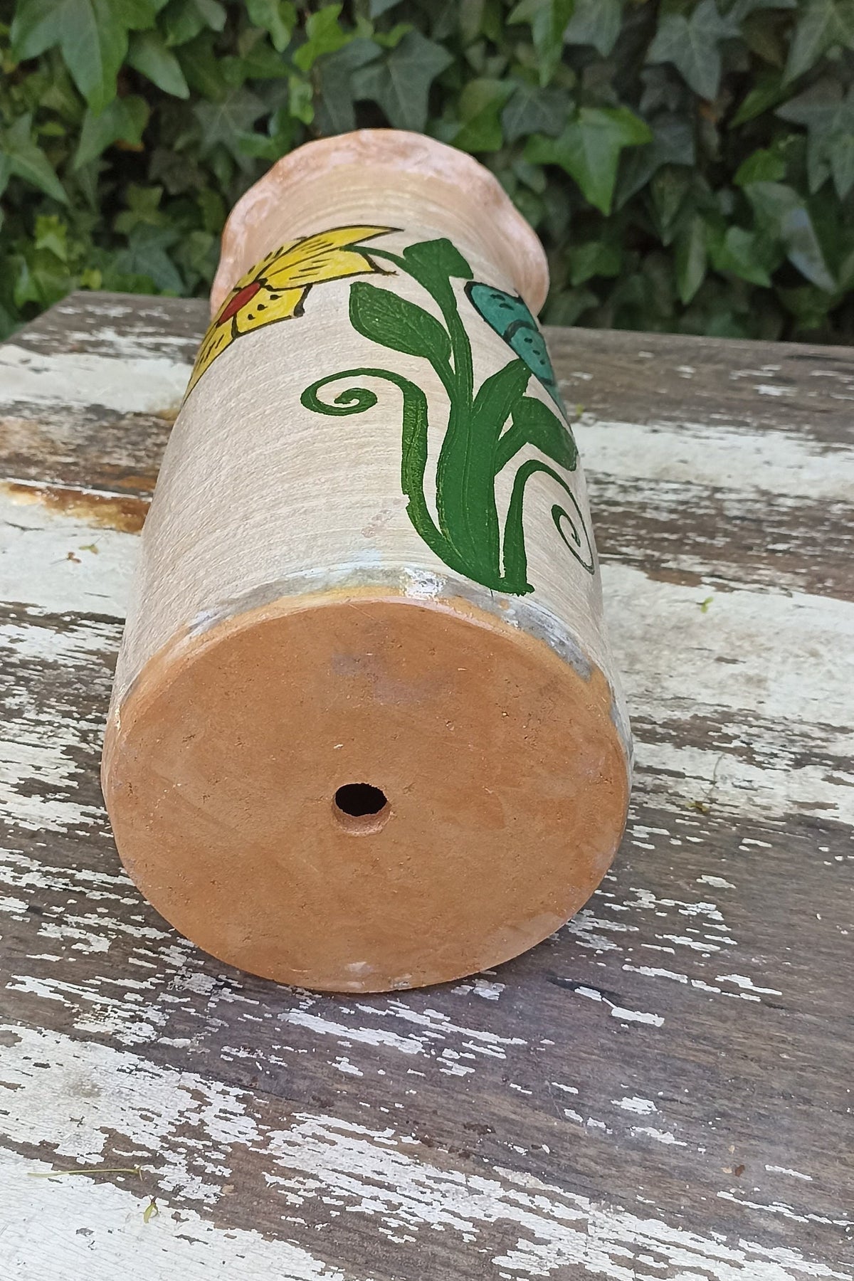 Ceramic Floral Planter for Outdoor Decor, Home Decor, Shelf Decor, Mexican Pottery, Handmade Flower Pot or Indoor Planter, Dried Flower Vase