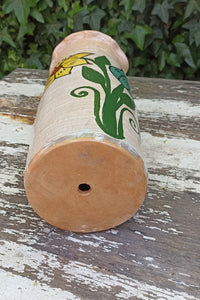 Ceramic Floral Planter for Outdoor Decor, Home Decor, Shelf Decor, Mexican Pottery, Handmade Flower Pot or Indoor Planter, Dried Flower Vase