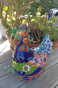 Ceramic Rooster, Talavera Pottery, Handmade in Mexico, Home Decor, Outdoor Garden or Porch Decor, Yard Art, Unique Gift for Chicken Lovers
