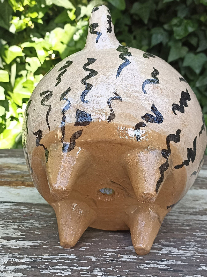 Ceramic Cat Planter, Flower Pot, Handmade Mexican Pottery from Atzompa, Mexico, Home Decor, Indoor or Outdoor Decor, Charming Plant Pot