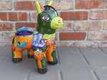 Talavera Donkey Planter is Mexican Pottery, Ceramic Planter Pot for Indoor Home Decor or Outdoor Garden Decor, Hand Painted Burro Flower Pot