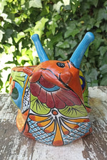 Talavera Snail Planter Mexican Pottery, Ceramic Planter Pot for Indoor Home Decor or Outdoor Garden Decor, Hand Painted Flower Pot