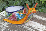 Talavera Snail Planter Mexican Pottery, Ceramic Planter Pot for Indoor Home Decor or Outdoor Garden Decor, Hand Painted Flower Pot