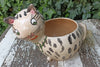 Ceramic Cat Planter, Flower Pot, Handmade Mexican Pottery from Atzompa, Mexico for Home Decor, Indoor or Outdoor Decor, Charming Plant Pot