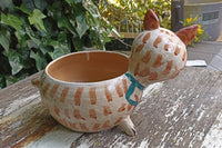Ceramic Cat Planter, Flower Pot, Handmade Mexican Pottery from Atzompa, Mexico, Home Decor, Indoor or Outdoor Decor, Charming Plant Pot