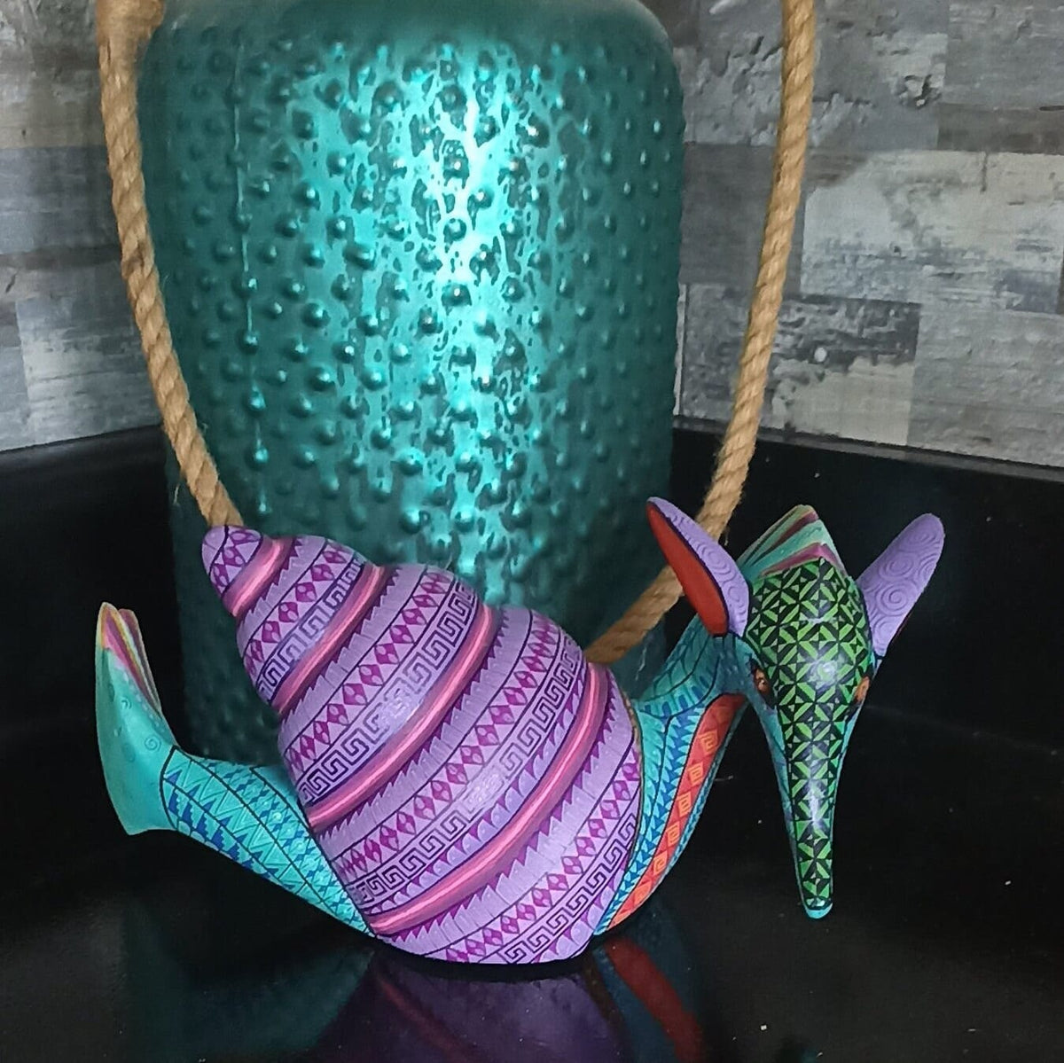 Snail Fusion Alebrije, Oaxaca Mexico Folk Art, Handmade Home Decor, Original Wood Sculpture, Carved Animal, Unique Gift