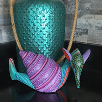 Snail Fusion Alebrije, Oaxaca Mexico Folk Art, Handmade Home Decor, Original Wood Sculpture, Carved Animal, Unique Gift