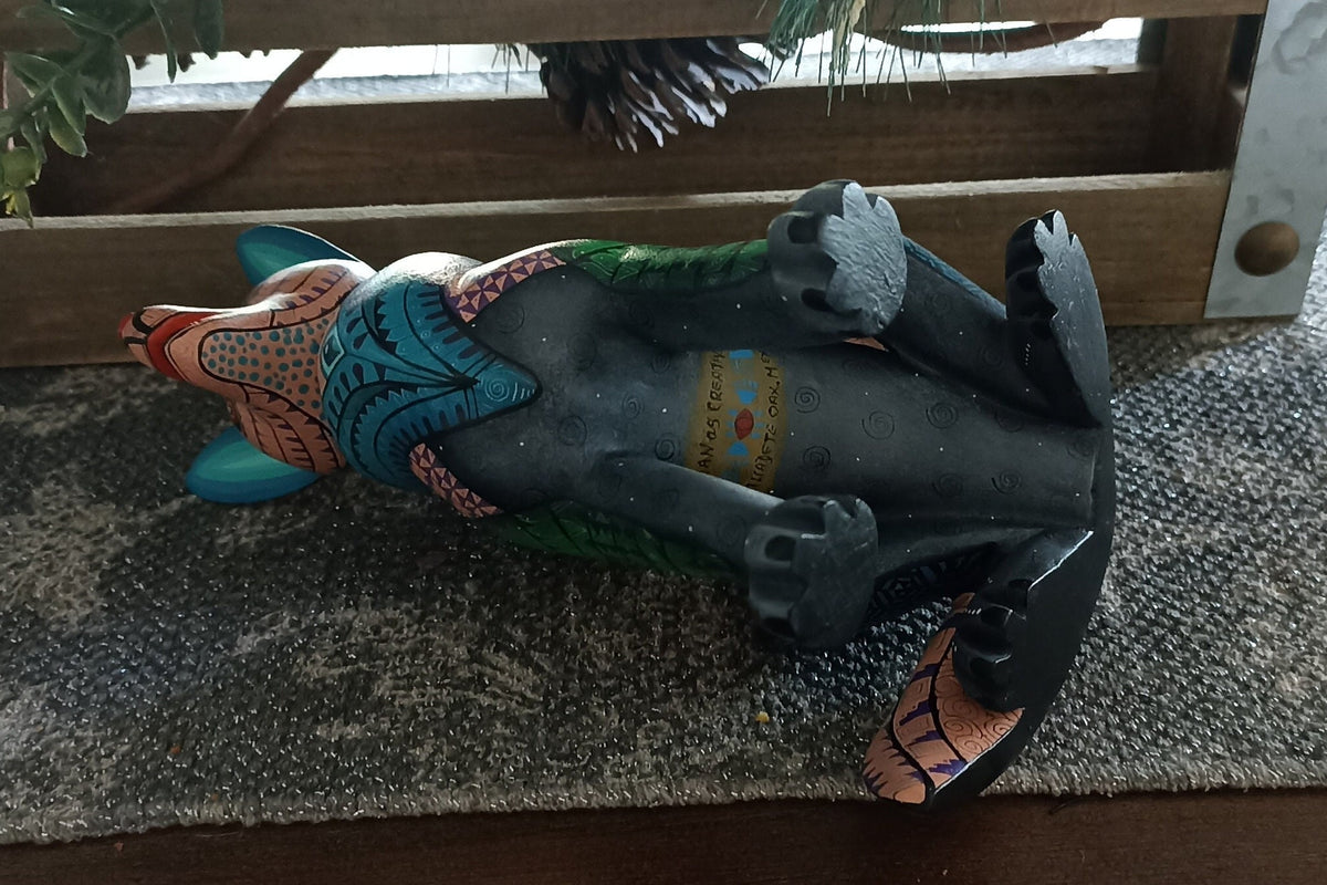 Wolf Alebrije Art, Mexican Wood Carving Home Decor, Handmade Animal Sculpture & Mexican Folk Art, Wolf Alebrije