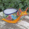 Talavera Snail Planter Mexican Pottery, Ceramic Planter Pot for Indoor Home Decor or Outdoor Garden Decor, Hand Painted Flower Pot