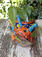 Talavera Snail Planter Mexican Pottery, Ceramic Planter Pot for Indoor Home Decor or Outdoor Garden Decor, Hand Painted Flower Pot