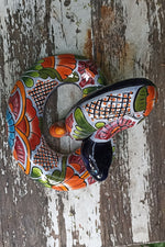 Ceramic Rattlesnake Figurine, Talavera Mexican Pottery, Rattlesnake Gifts, Garden Statue, Handmade, Hand Painted in Mexico