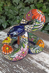 Talavera Rattlesnake, Ceramic Rattlesnake Figurine, Rattlesnake Gifts, Garden Statue, Talavera Pottery, Handmade, Hand Painted