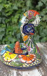 Talavera Rattlesnake, Ceramic Rattlesnake Figurine, Rattlesnake Gifts, Garden Statue, Talavera Pottery, Handmade, Hand Painted