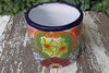 Colorful 7" Round Flower Pot, Talavera Ceramic Planter, Handmade Pottery, Outdoor Garden Decor, Indoor Home Decor, Unique Housewarming Gift