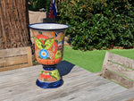 Colorful 22" Tall Flower Pot, Talavera Ceramic Planter, Handmade Pottery, Outdoor Garden Decor, Indoor Home Decor, Unique Housewarming Gift