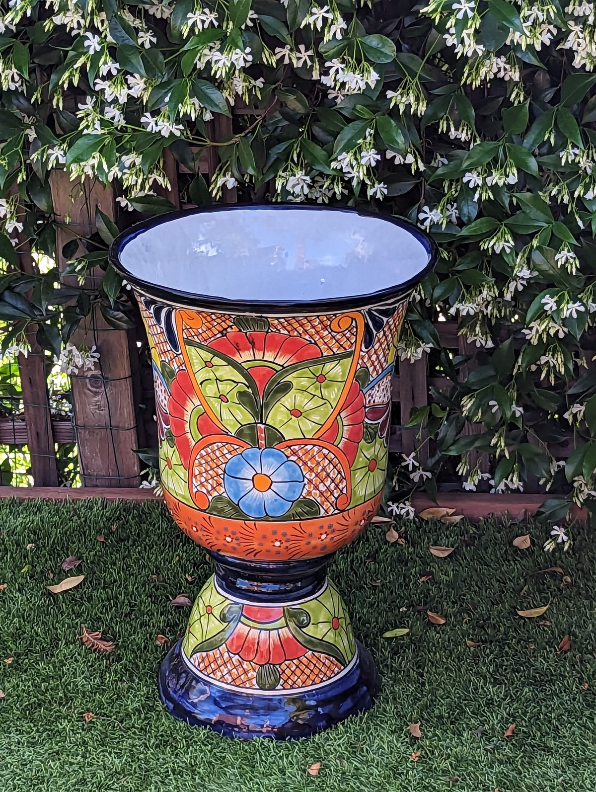 colorful ceramic flower pots Colorful 22" Tall Flower Pot, Talavera Ceramic Planter, Handmade Potte – LUV2BRD