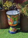 Colorful 22" Tall Flower Pot, Talavera Ceramic Planter, Handmade Pottery, Outdoor Garden Decor, Indoor Home Decor, Unique Housewarming Gift