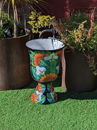 Pre-order Sunflower Lilly Planter Ships 9-25 | 22" Handmade Talavera Cermaic Mexico Pottery, Stunning Outdoor Garden Decor, Home Decor