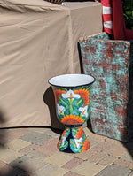 22" Tall Sunflower Lilly Pot, Talavera Ceramic Planter, Handmade Pottery, Outdoor Garden Decor, Indoor Home Decor, Unique Housewarming Gift