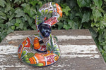 Ceramic Rattlesnake Figurine, Talavera Mexican Pottery, Rattlesnake Gifts, Garden Statue, Handmade, Hand Painted in Mexico