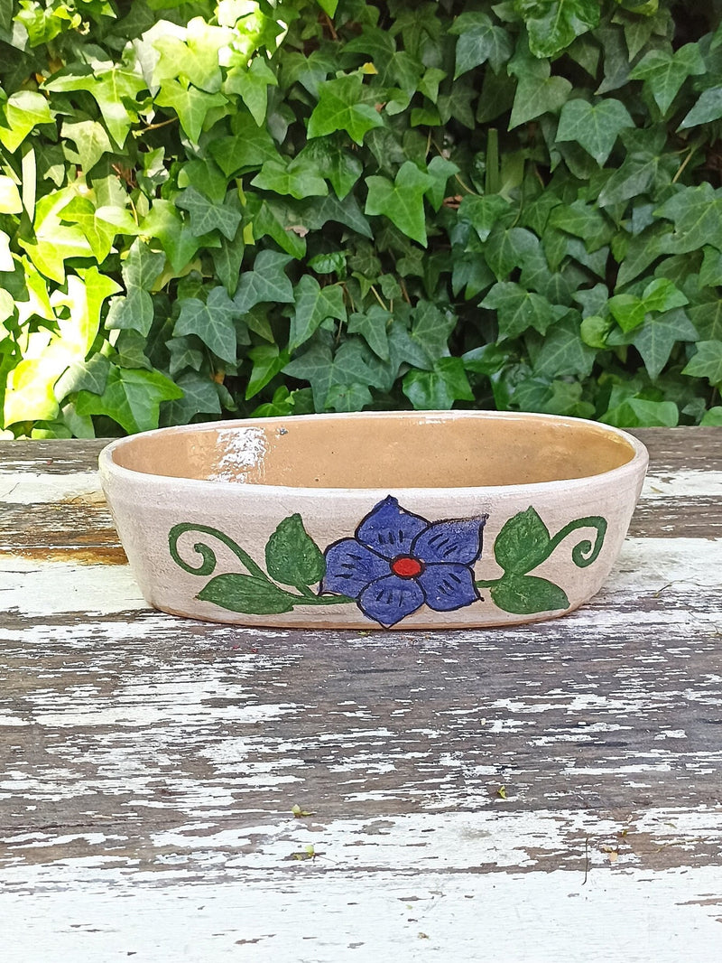 Succulent Planters, Talavera Pottery, Indoor Windowsill Planter, Cute Succulent Planter Box, Herb Planters Indoor, Red & Blue Flowers