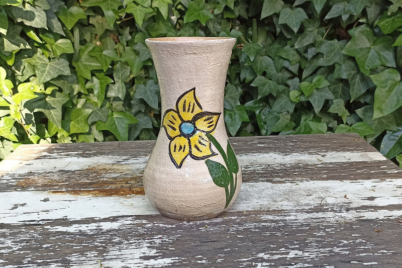 Decorative Flower Vase, Handmade Mexican Pottery from Atzompa, Mexico, Home Decor, Indoor or Outdoor Decor, Charming Plant Pot