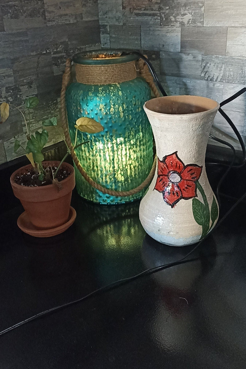 Decorative Flower Vase, Handmade Mexican Pottery from Atzompa, Mexico, Home Decor, Indoor or Outdoor Decor, Charming Plant Pot